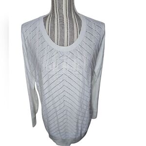 Banana Republic Women's White Knit Sweater Size M
